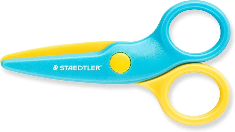STAEDTLER ▫️ 965 40 BK Noris Junior - Tesoura de segurança para destros a partir dos 3 anos, 10 cm (embalagem de 1)