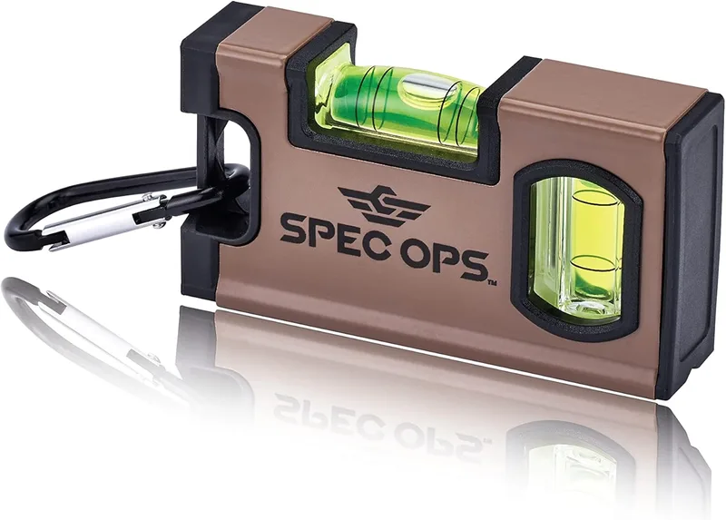 Spec Ops ▫️ Tools - Nível de bolso magnético de 4 polegadas, ampulhas 33% maiores, inclui mosquetão, 3% doados aos veteranos