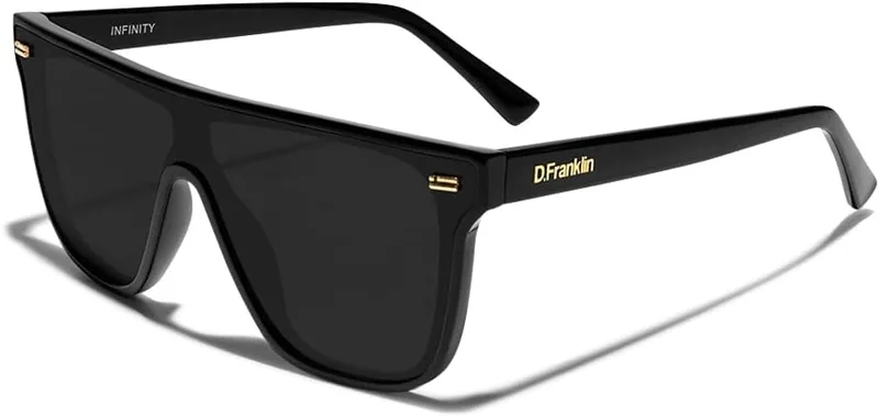 D.Franklin ▫️ Óculos de sol unissexo com lentes de proteção UV - Modelo Infinity - Retangulares - Para homem e mulher - Óculos de sol