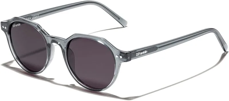 D.Franklin ▫️ Óculos de sol unissexo com lentes de proteção UV - Modelo ultra leve s - Octogonal - Para homem e mulher - Óculos de sol