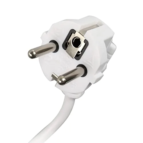 7H SEVENON ▫️ Conjunto de 2 extensões com 6 tomadas Schuko, 1 m, branco, sem interruptor, 7hSevenOn 4