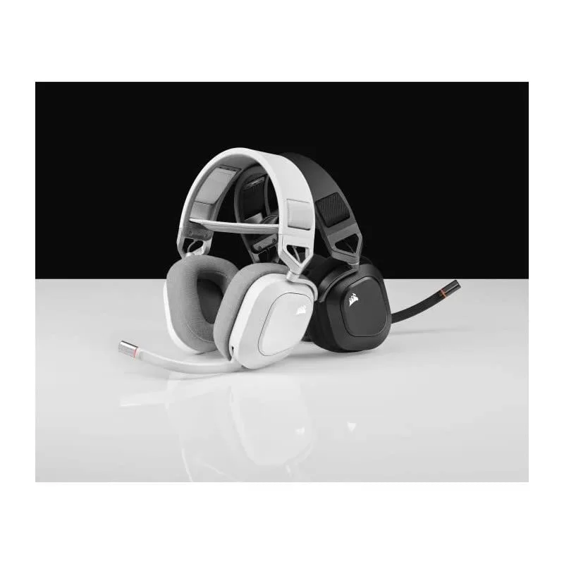 Corsair ▫️ Auscultadores para jogos multiplataforma HS80 RGB Wireless – Branco 2