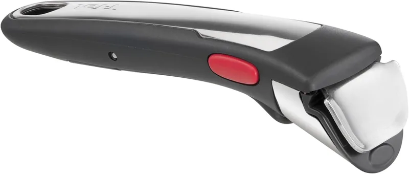 Tefal ▫️ Pega Ingenio - Pega extraível, compatível com Ingenio, sistema de bloqueio de 3 pontos, suporta até 10 kg de carga, pega robusta, fabricada em França, aço inoxidável