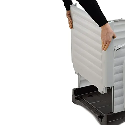 Ferplast ▫️ Casinha para cães de exterior DOGVILLA 50, Casinha para cães, Casa para cães, Base com drenagem, Base isolante, Telhado amovível, Grelha de ventilação, Plástico reciclado, 43 x 48 x h 44 cm 4