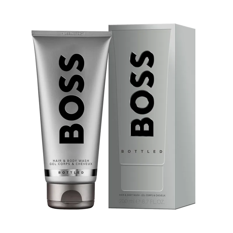 BOSS Bottled Eau de Toilette Men's Shower Gel 200ml - Fragrância fresca e masculina com notas amadeiradas e frutadas