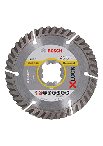 Bosch ▫️ Acessórios Pacote de sistema Professional X-LOCK – Kit universal e mini-esmeriladora GWX 750-115 X-LOCK, para vários materiais, metal, cerâmica, Ø 115 mm, acessório para esmeriladoras angulares 6