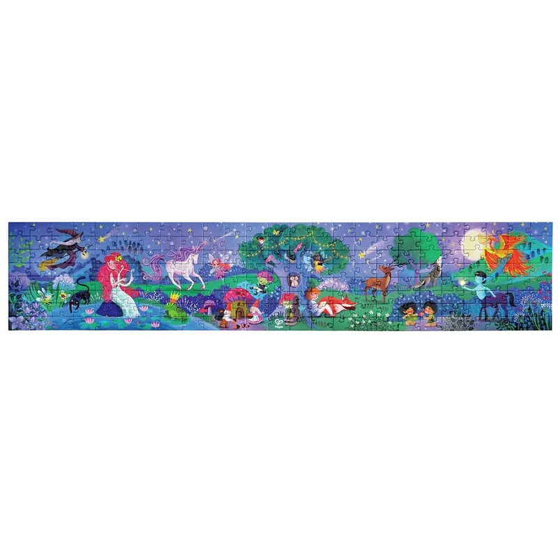 Hape ▫️ Puzzle da Floresta das Maravilhas 1,5 m | Puzzle de 200 peças que brilha no escuro | Inclui fichas informativas | Brinquedo educativo para crianças a partir dos 6 anos