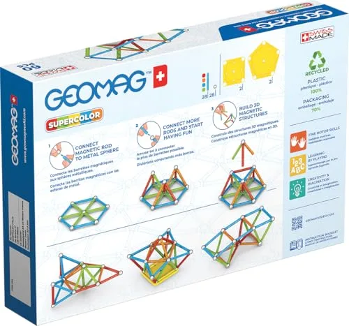 Geomag ▫️ Color Panels Recycled – Conjunto de construção magnético, presente para meninos e meninas de 5, 6, 7, 8, 9, 10, 11, 12 e 13 anos, construções magnéticas, jogos para crianças. 2