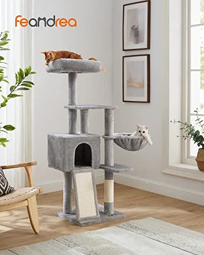FEANDREA ▫️ Árvore para gatos, Torre de brincadeiras, Altura 134 cm 2