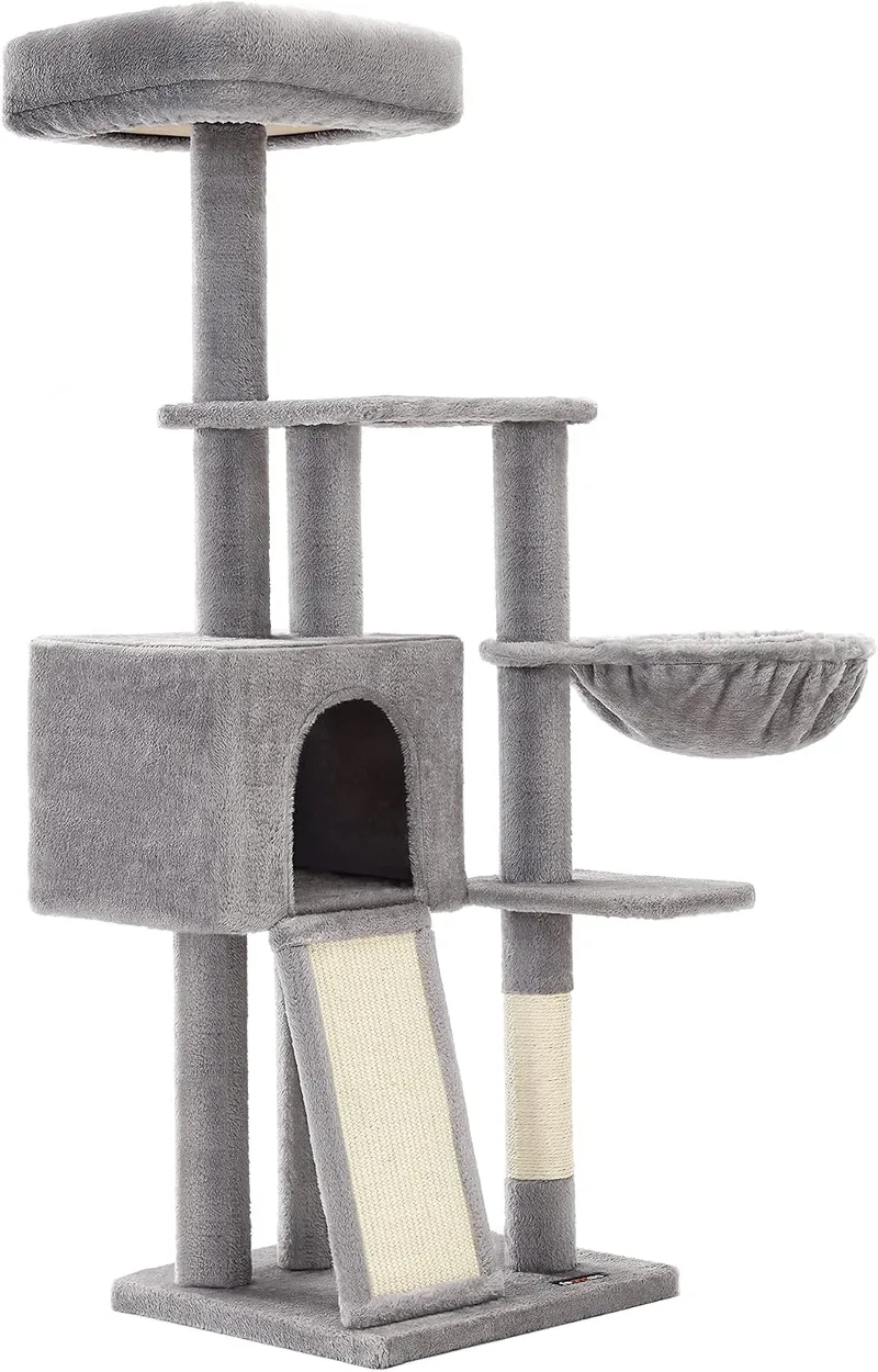 FEANDREA ▫️ Árvore para gatos, Torre de brincadeiras, Altura 134 cm