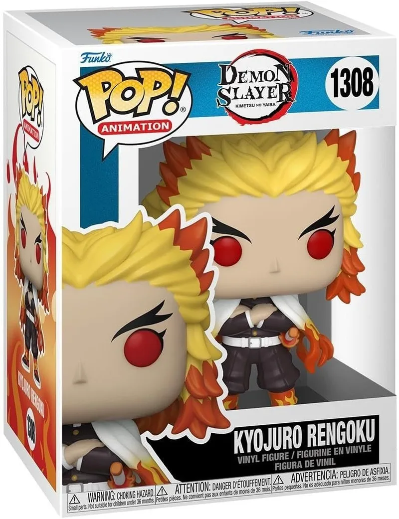 Funko ▫️ Pop! Animation: Demon Slayer - Rengoku - Guardiões da Noite - Figura de vinil colecionável - Ideia para presente - Produtos oficiais - Brinquedos para crianças e adultos - Fãs de anime