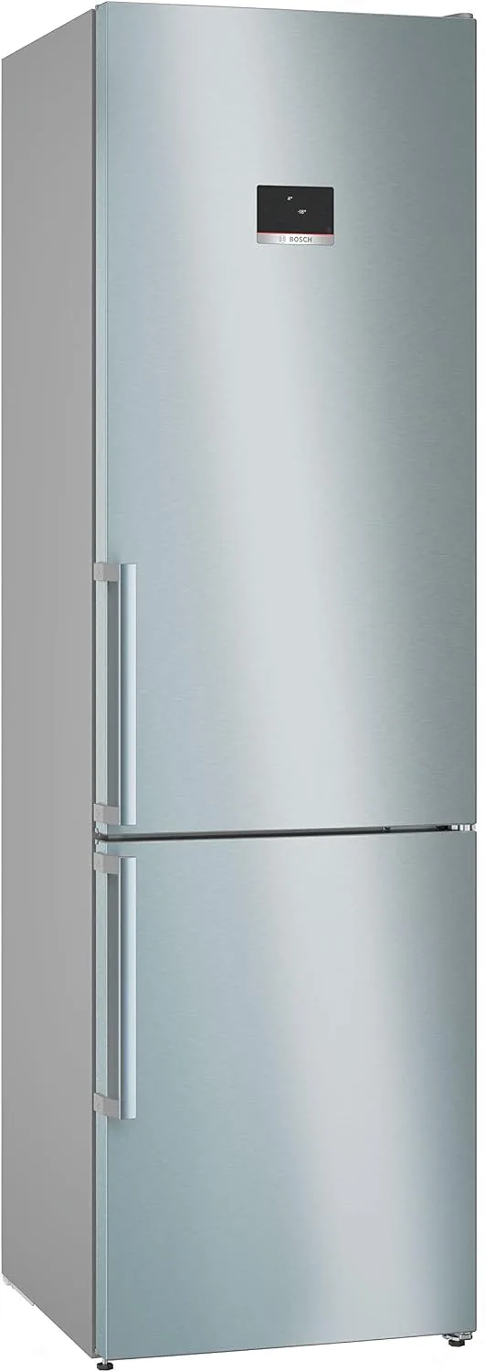 Bosch ▫️ Frigorífico combinado, Série 4, Total No Frost, Aço inoxidável, KGN397ICT | Esqueça o descongelamento e mantenha os seus alimentos frescos por mais tempo.