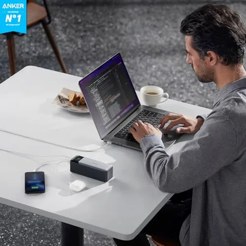 Anker ▫️ Power Bank Zolo de 24 000 mAh e 140 W com três portas USB-C 2