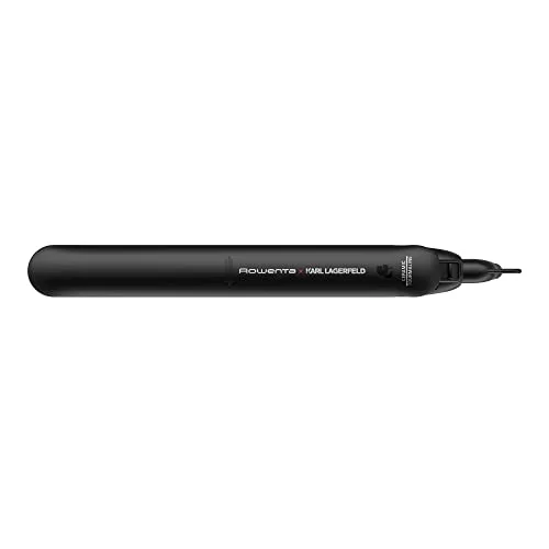 Rowenta ▫️ Alisador de cabelo Easyliss SF161L x Karl Lagerfeld, funcionamento com um único botão, revestimento de cerâmica e turmalina, sistema de placas móveis, função para alisar e encaracolar, temperatura constante de 200 °C, 2