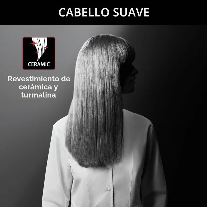Rowenta ▫️ Alisador de cabelo Easyliss SF161L x Karl Lagerfeld, funcionamento com um único botão, revestimento de cerâmica e turmalina, sistema de placas móveis, função para alisar e encaracolar, temperatura constante de 200 °C, 5
