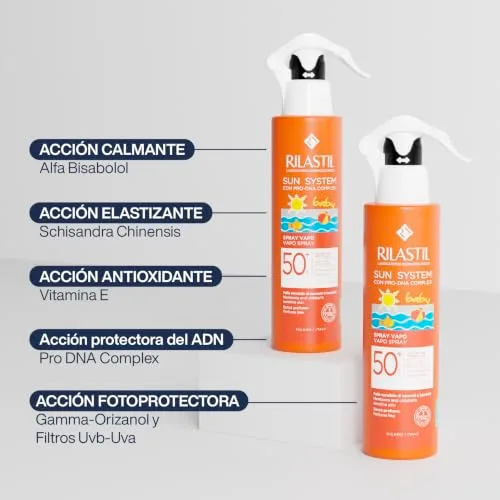 Rilastil ▫️ Sun System Baby, Protetor Solar Corporal FPS 50+ em spray, 200 ml 2