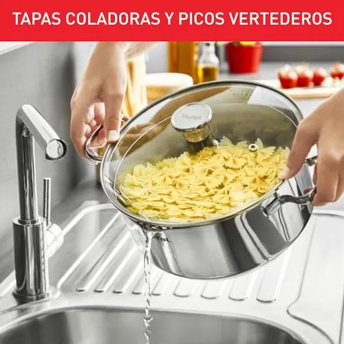 Tefal ▫️ Duetto On - Conjunto de 5 peças + 3 acessórios, aço inoxidável 5