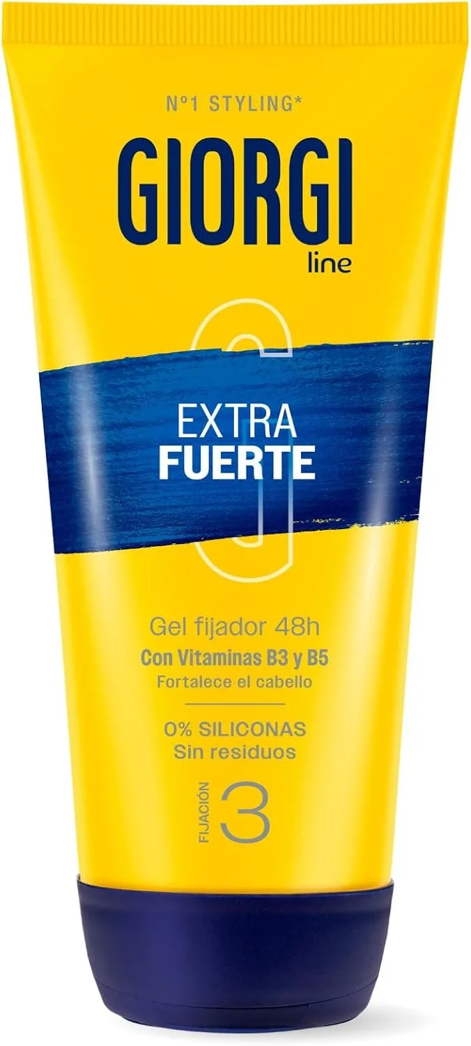Giorgi Line ▫️ Linha Giorgi - Goma Extra Forte com Vitaminas B3 e B5 - Fixação Extra Forte Duração 3 e 48h - Sem Álcool e Silicone - Sem Resíduos e Não Oleosa - Acabamento Brilhante e Profissional - 170 ml