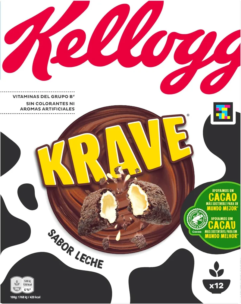 Kellogg's ▫️ Krave Sabor a Leite 375 g