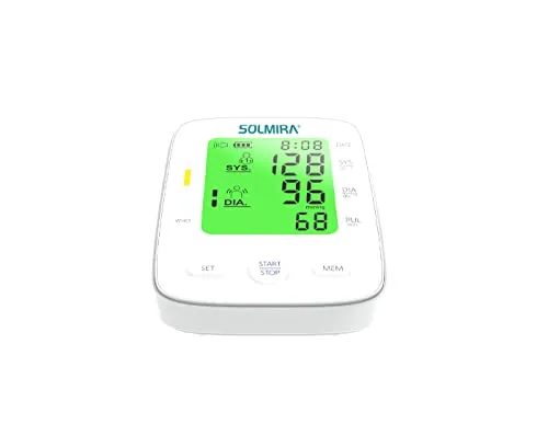 SOLMIRA ▫️ Tensiómetro digital de braço CK-A139, automático, 2 utilizadores x 90 medições, indicador da OMS, ecrã grande, braçadeira ajustável de 22 a 32 cm, alimentação por USB tipo C ou pilhas, branco 2