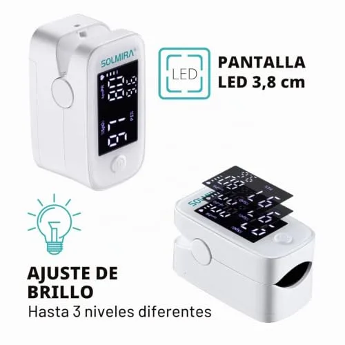SOLMIRA ▫️ Oxímetro de pulso para dedo, alta precisão, resultado rápido, inclui cordão 2