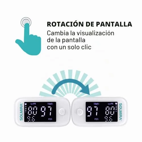 SOLMIRA ▫️ Oxímetro de pulso para dedo, alta precisão, resultado rápido, inclui cordão 3