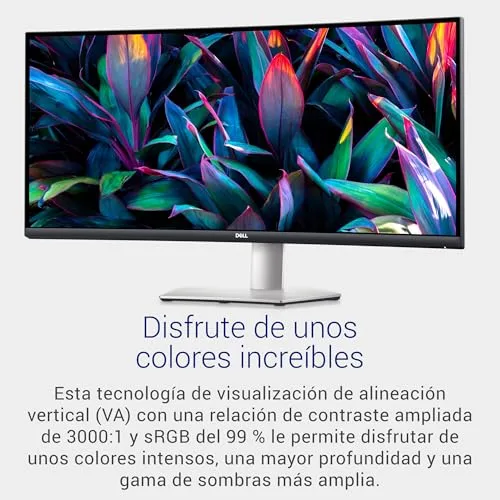 Dell ▫️ Monitor de 34 polegadas com USB-C - S3423DWC, WQHD (3440x1440), 100 Hz, VA, 4 ms 3