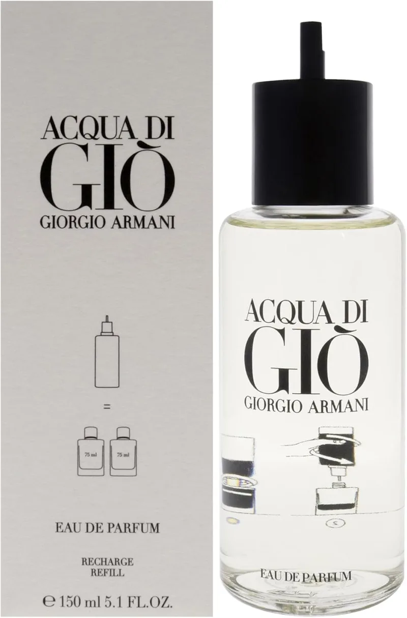 Armani Beauty ▫️ Acqua Di GiC2 Pour Homme b? Eau de Parfum 150 ml recarga de flaconete
