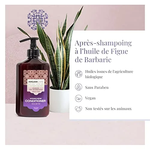 Arganicare ▫️ Duo Magnificience com óleo de figo-da-barbária - Champô 400 ml + Condicionador 400 ml 3