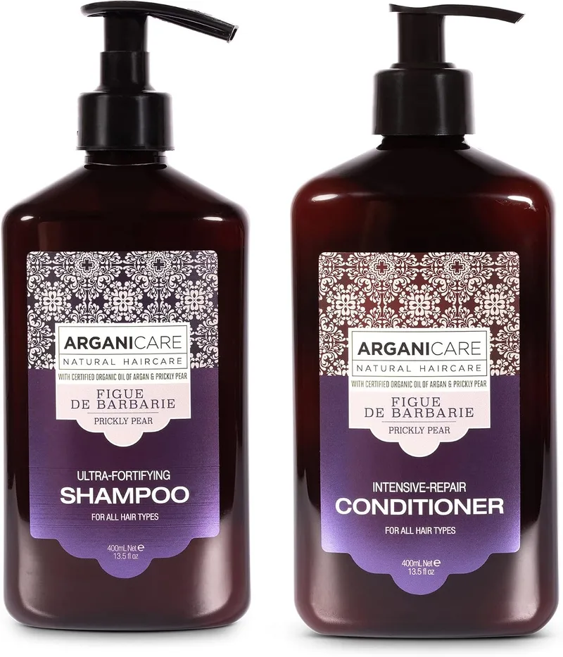 Arganicare ▫️ Duo Magnificience com óleo de figo-da-barbária - Champô 400 ml + Condicionador 400 ml
