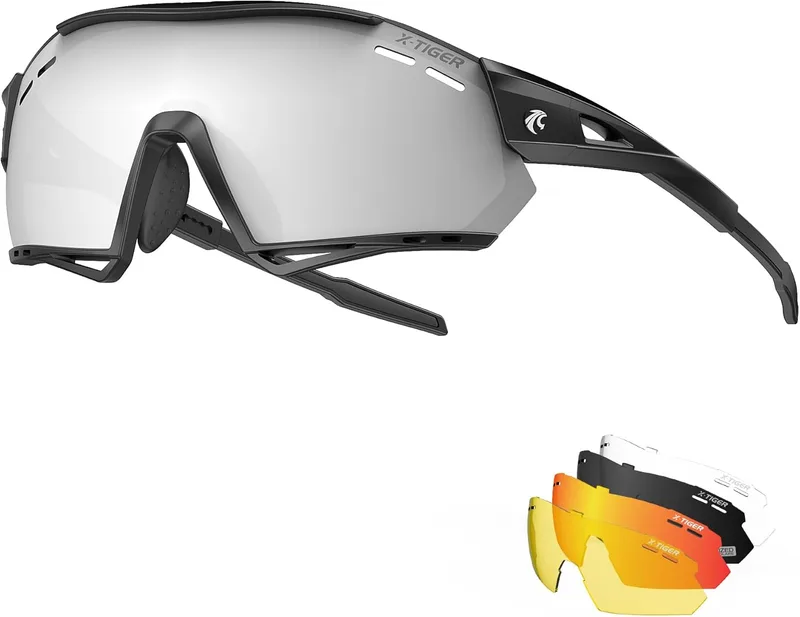 X-TIGER ▫️ Óculos de ciclismo polarizados para homem Óculos de ciclismo com 5 lentes UV 400 intercambiáveis