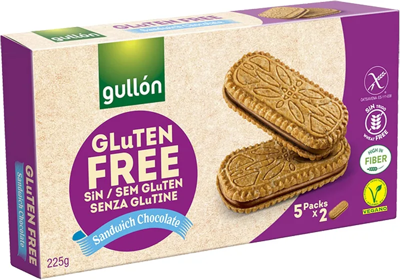 Gullón ▫️ Sanduíche de chocolate sem glúten 225g