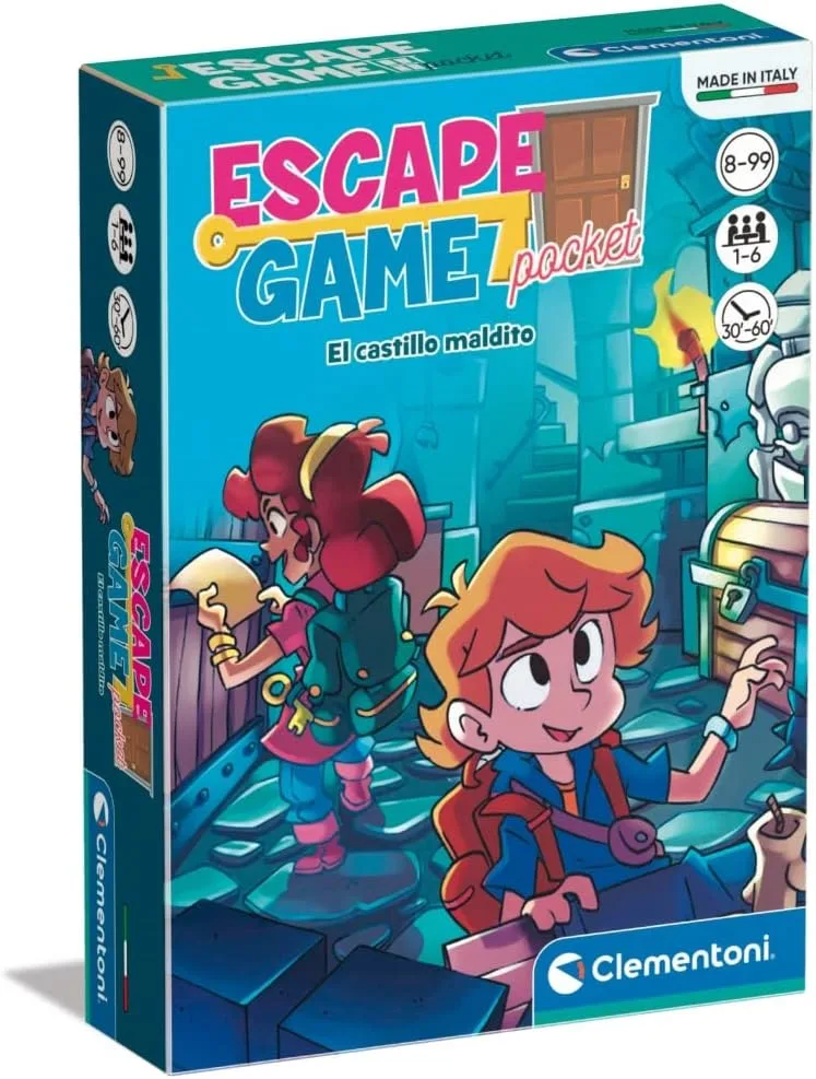 Clementoni ▫️ Escape Room - Castelo Jogo de tabuleiro familiar para maiores de 8 anos (55459)