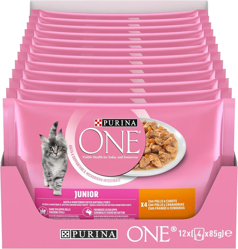 PURINA ONE ▫️ Single Serve - Junior - Frango - 4x85 g