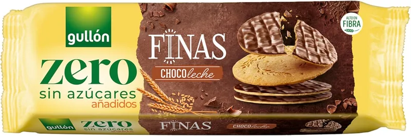 Gullón ▫️ Biscoitos Finas leite de chocolate Zero Açúcar