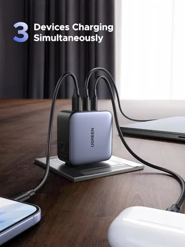 UGREEN ▫️ Nexode 65 W – Carregador USB-C de viagem GAN, internacional e universal 3