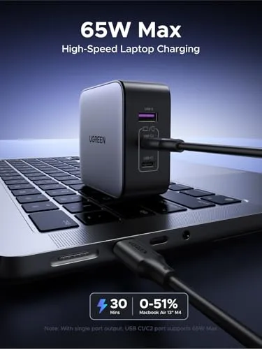 UGREEN ▫️ Nexode 65 W – Carregador USB-C de viagem GAN, internacional e universal 4