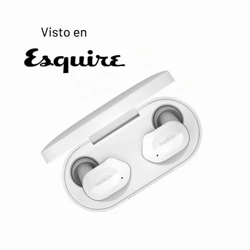 Belkin ▫️ Auscultadores True Wireless SOUNDFORM Play com predefinições de equalização, certificação IPX5, 38 horas de autonomia, compatíveis com iPhone, Galaxy e outros, brancos 2