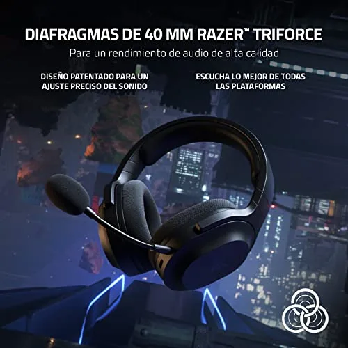 Razer ▫️ Barracuda X - Auscultadores sem fios para telemóvel e jogos multiplataforma (SmartSwitch Dual Wireless, design ergonómico, diafragmas TriForce de 40 mm, microfone cardioide) Preto 4