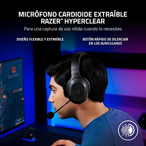 Razer ▫️ Barracuda X - Auscultadores sem fios para telemóvel e jogos multiplataforma (SmartSwitch Dual Wireless, design ergonómico, diafragmas TriForce de 40 mm, microfone cardioide) Preto 5