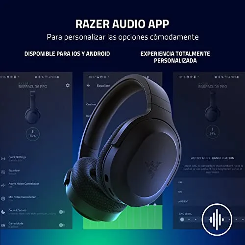 Razer ▫️ Barracuda X - Auscultadores sem fios para telemóvel e jogos multiplataforma (SmartSwitch Dual Wireless, design ergonómico, diafragmas TriForce de 40 mm, microfone cardioide) Preto 6