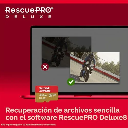 SANDISK ▫️ Extreme MicroSDXC 512 GB UHS-I A2 V30 Classe 10 com adaptador SD 6