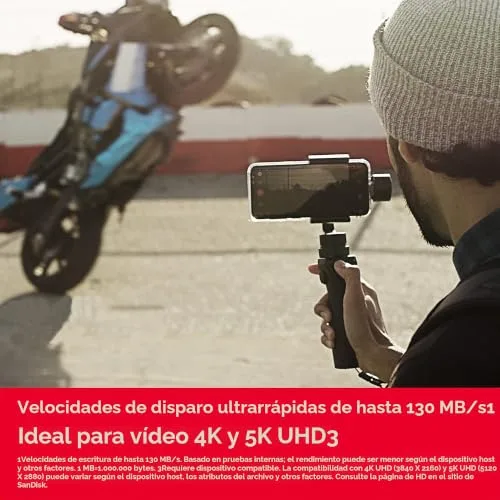 SANDISK ▫️ Cartão Micro SDXC Extreme de 256 GB + adaptador SD (para smartphones, câmaras de ação, drones) V30, até 190 MB/s, RescuePRO Deluxe, A2 C10 U3 UHS-I 3