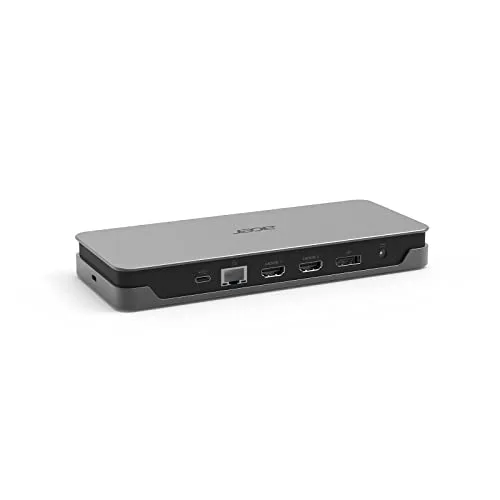 Acer ▫️ Estação de acoplamento USB-C, 2x HDMI 2.0, DisplayPort 1.4, Ethernet 5
