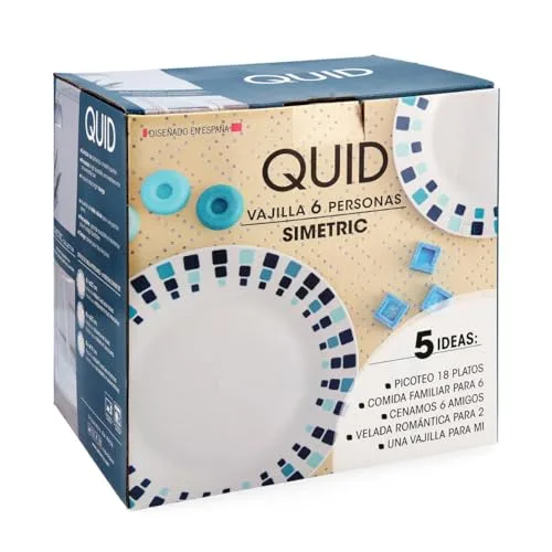 Quid ▫️ Conjunto de louça de porcelana Simetric, 18 peças – para 6 pessoas, branco, modelo único 6