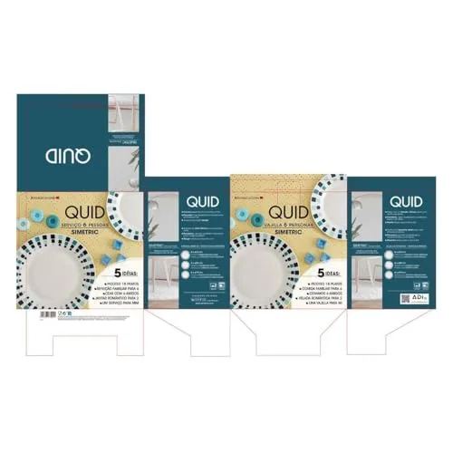 Quid ▫️ Conjunto de louça de porcelana Simetric, 18 peças – para 6 pessoas, branco, modelo único 7