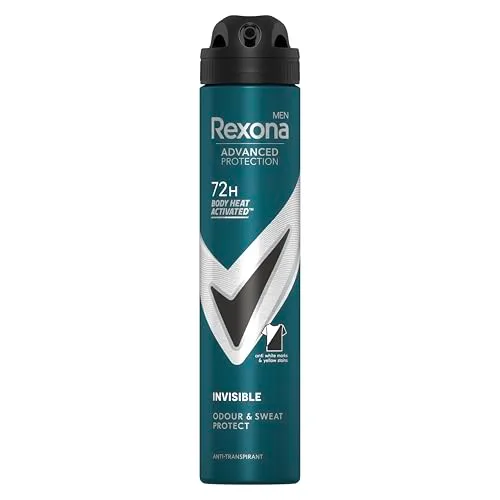 Rexona ▫️ Desodorizante em Aerossol Proteção Avançada 72h Invisible Black & White Antitranspirante para homem 200 ml - Embalagem de 6 2