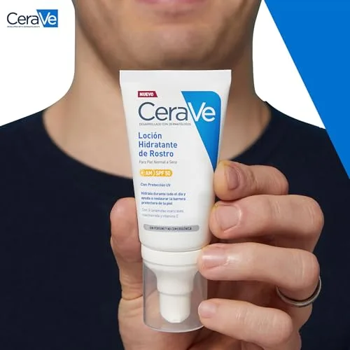 CeraVe ▫️ Loção Hidratante Facial FPS 50, Para Pele Normal a Seca, Hidratação e Elevada Proteção Contra os Raios UVB/UVA, Enriquecida com Ceramidas, 52 ml 5