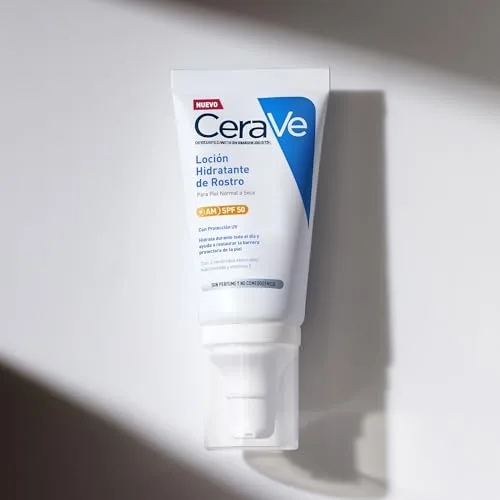 CeraVe ▫️ Loção Hidratante Facial FPS 50, Para Pele Normal a Seca, Hidratação e Elevada Proteção Contra os Raios UVB/UVA, Enriquecida com Ceramidas, 52 ml 6