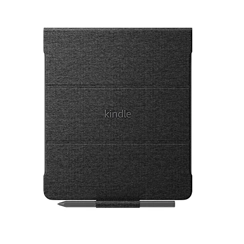 Amazon ▫️ Capa em tecido para Kindle Scribe, com tampa dobrável e fecho magnético (compatível apenas com o Kindle Scribe) | Design fino e leve | Preto 2